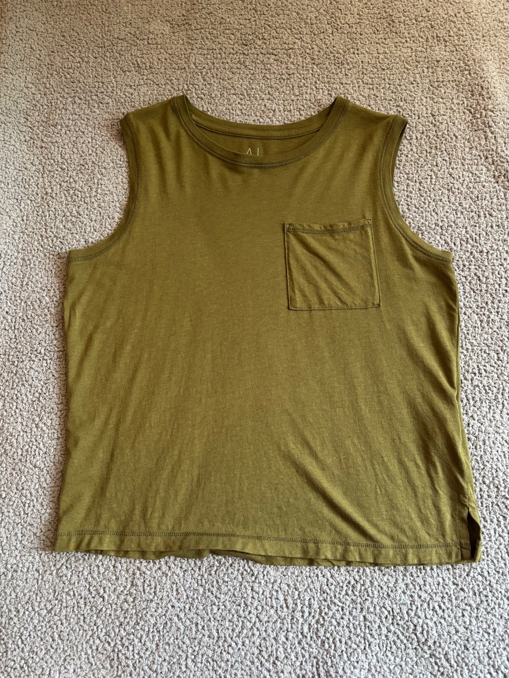 Cute Joie One Pocket Tank Top (Olive/Army Green)